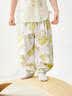 童泰（TONGTAI）婴儿裤子夏季宝宝长裤儿童休闲外出防蚊裤男女童束脚裤黄色100cm 实拍图