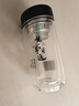 富光鹅蛋杯玻璃杯高硼硅双层泡茶杯支持团购定制车载带茶隔水杯男杯子 实拍图