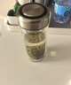 富光玻璃杯双层 带茶隔高硼硅玻璃水杯 茶水分离车载泡茶杯子男400ml 实拍图