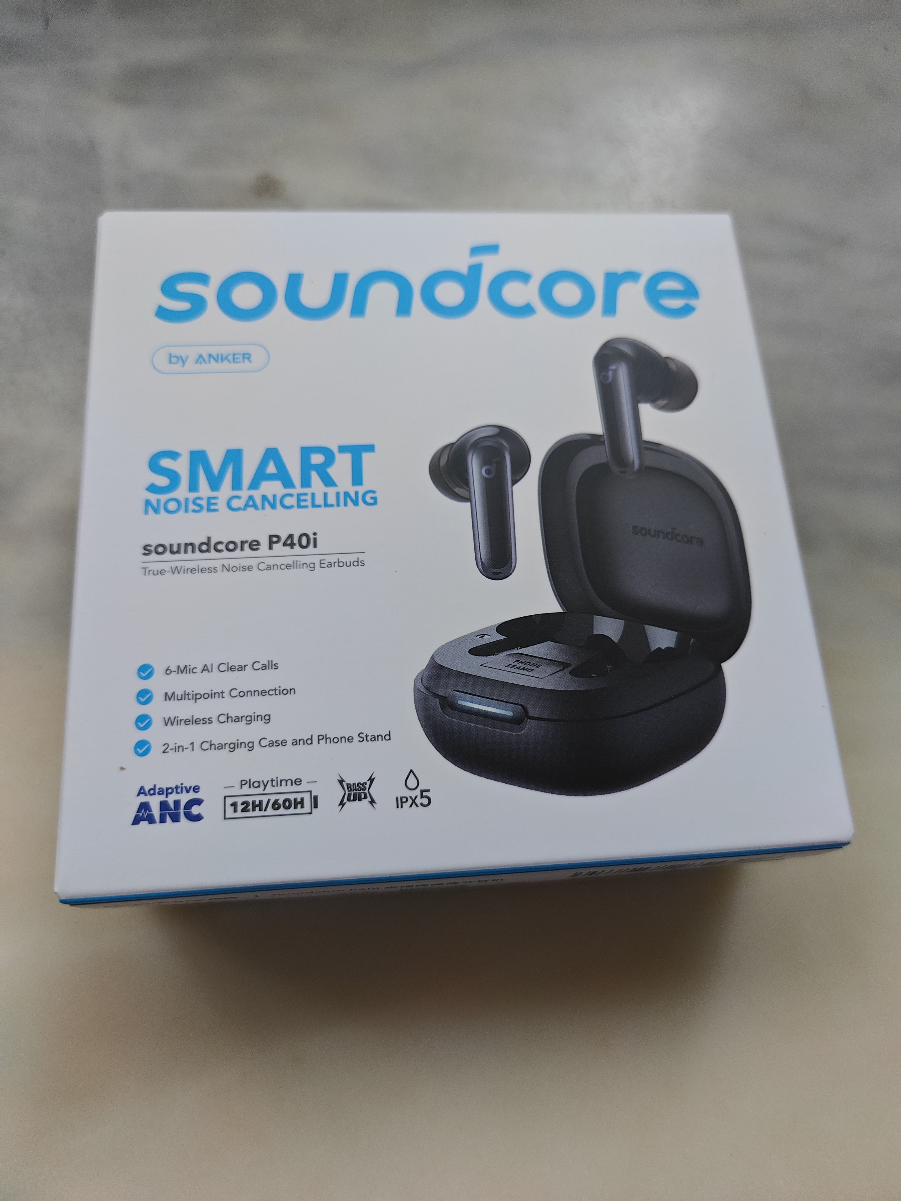 声阔（SoundCore）安克P40i超能小彩蛋2.0升级降噪真无线蓝牙耳机TWS入耳式音乐游戏耳机6麦AI3D音效黑色 实拍图