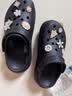卡骆驰（CROCS）经典泡芙Clog男女一脚蹬懒人沙滩洞洞鞋 黑色 38 实拍图