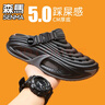 森馬（senma）洞洞鞋男夏季外穿防滑防臭2026新款包头拖鞋户外开车两用沙滩凉鞋 实拍图