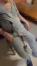三枪100%纯棉男士薄款保暖内衣男精梳棉秋衣秋裤套装全棉打底衫秋冬季 浅麻灰（薄款100%棉） 3XL /185推荐180-220斤 实拍图