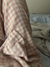 MUJI[自营限定款]女士无侧缝 双层纱织睡衣 纯棉家居服 浅粉红色 L 实拍图