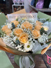 艾斯维娜鲜花速递11朵玫瑰花束送女友生日礼物全国同城配送 11朵香槟玫瑰花束-推荐款 实拍图