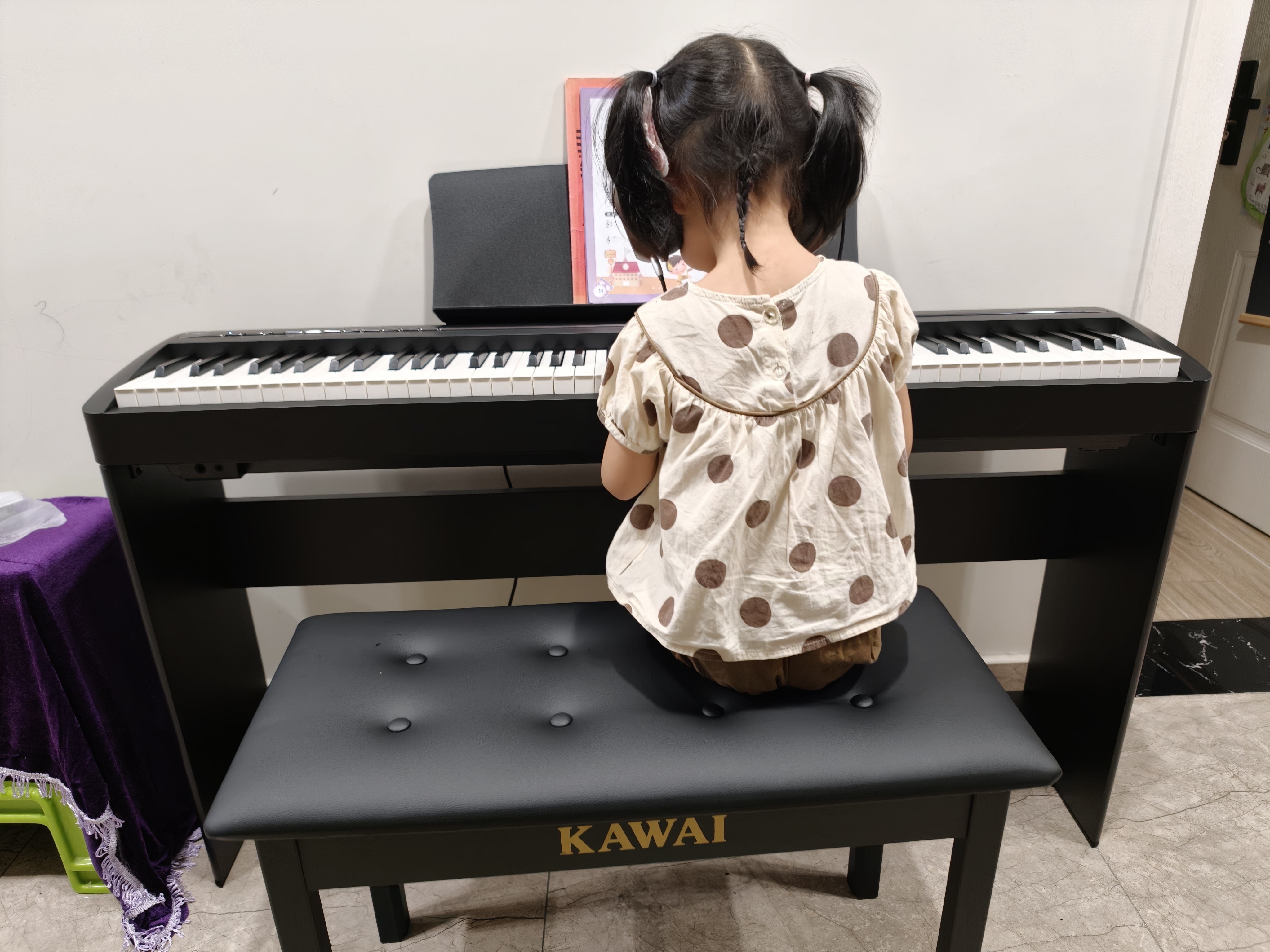 卡瓦依（KAWAI）电钢琴ES120黑色卡哇伊88键重锤键盘成人儿童演出数码电钢琴+礼包 实拍图