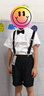 罗蒙男童礼服夏季儿童毕业演出服幼儿园背带裤花童 黑色套装 140 实拍图