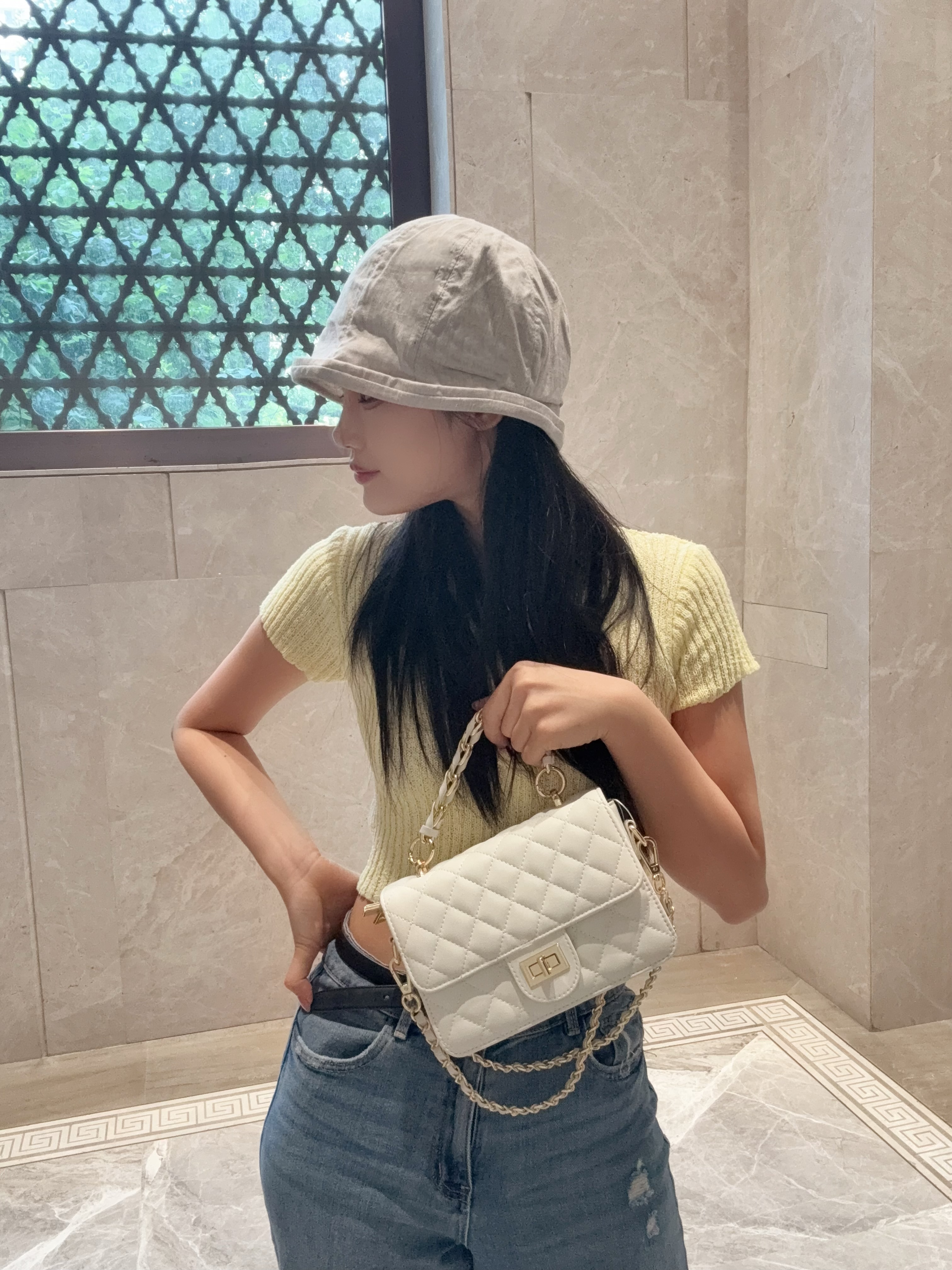 viney【何泓姗同款】牛皮斜挎包包女包链条包生日礼物高级感送女友老婆 实拍图