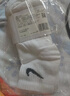 耐克（NIKE）男袜女袜 26新款训练透气短中长袜快干休闲跑步健身运动nike袜子 热推/简约经典白色/三双装/中袜 M/24-26厘米/38-42码 实拍图