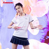 川崎（KAWASAKI）羽毛球服女款速干T恤运动短裙繁花似锦两件套装A2808 霜白 M 实拍图