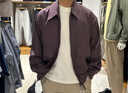 优衣库休闲短茄克男装女装合作款/外套夹克483835 74 紫罗兰色 M 实拍图