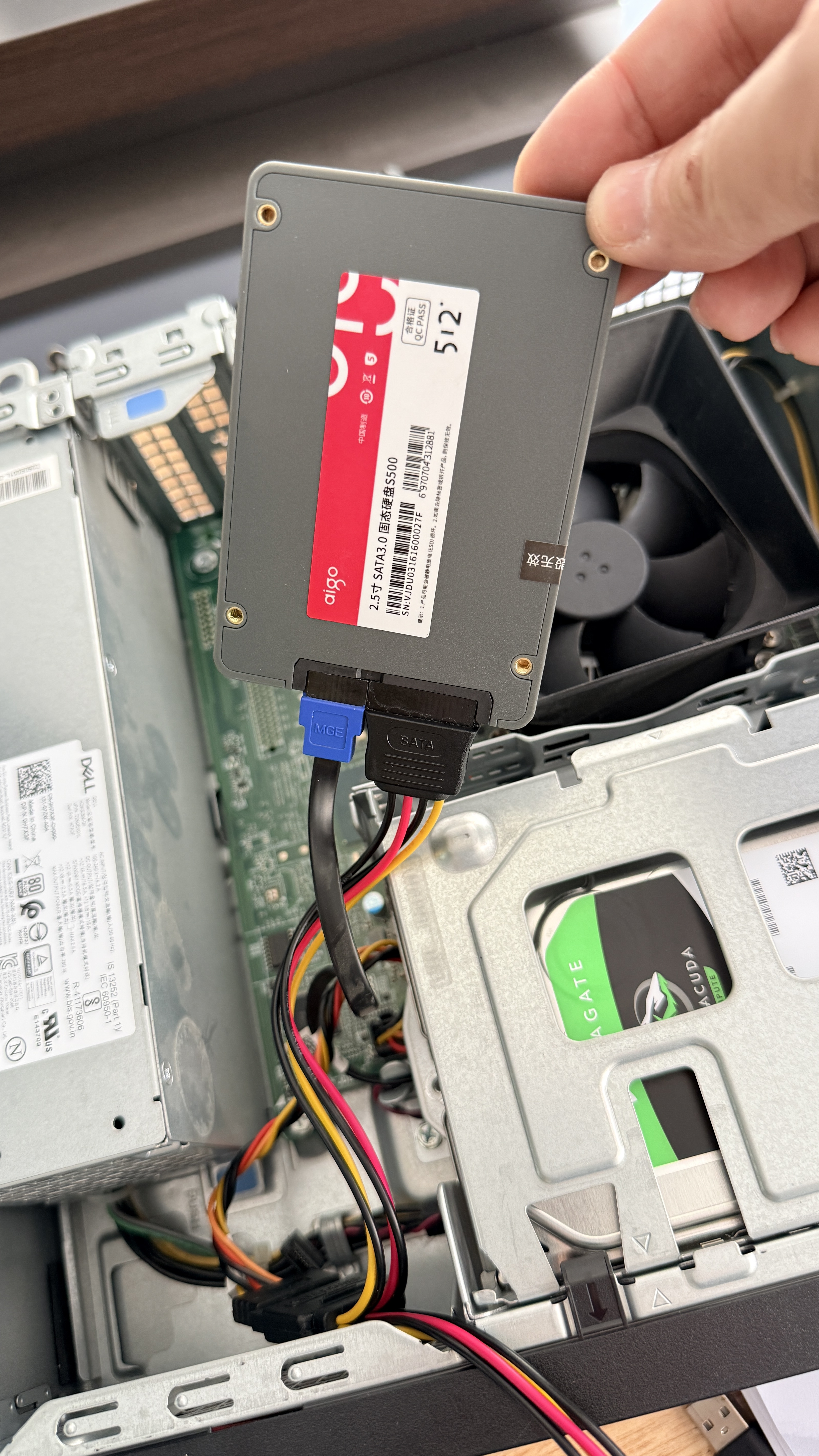 爱国者512GB SSD固态硬盘 SATA3.0接口 2.5英寸 台式机笔记本系统盘 原厂颗粒读速550MB/s 存储配件S500 实拍图