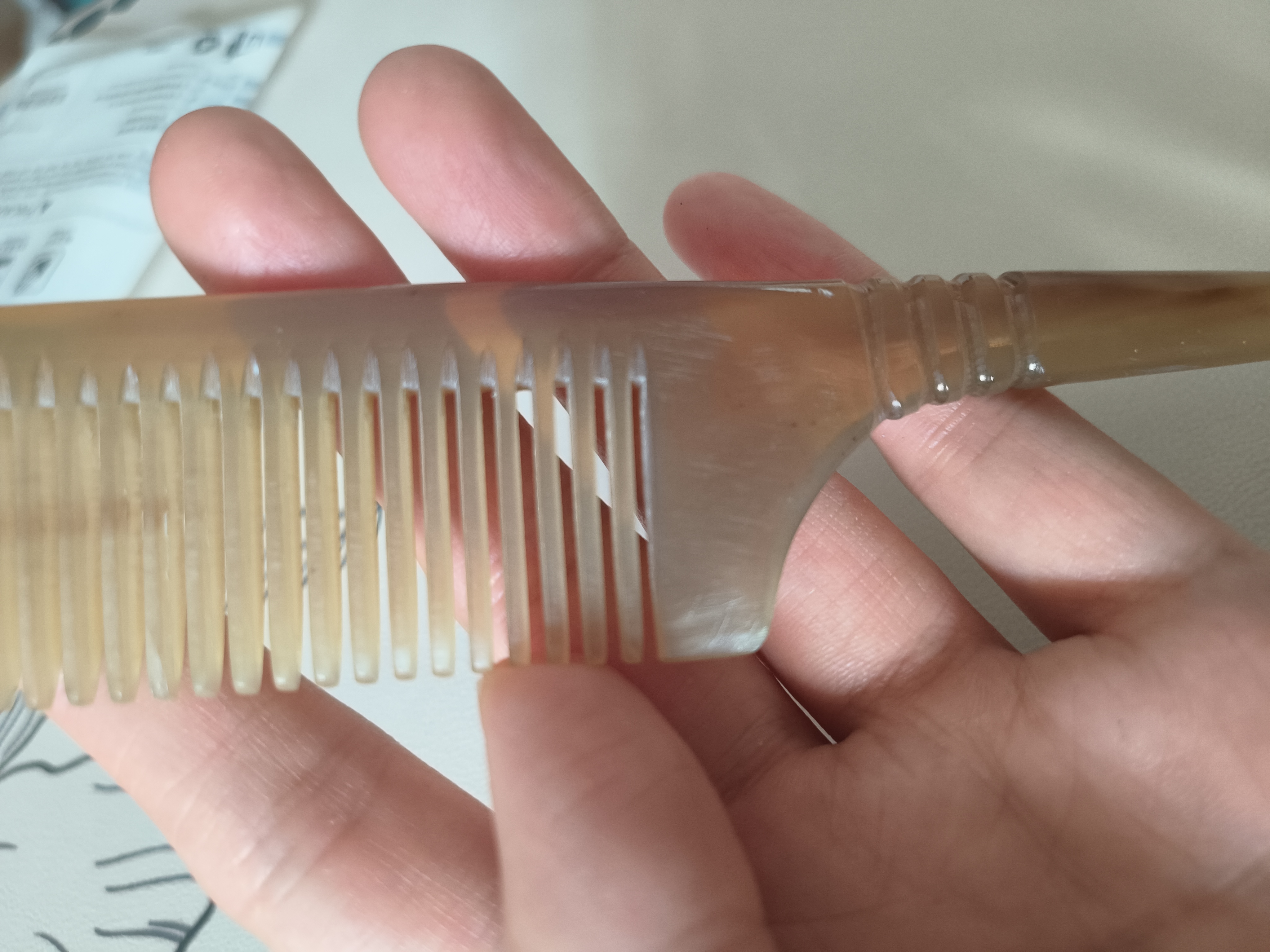 艾杰普（JEPPE）天然牛角梳分发梳子盘发梳挑梳防静电顺发不伤发送女友生日礼物 实拍图