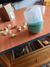 绞肉机小型打蒜器家用绞蒜切蒜器多功能辅食料理机电动蒜泥神器蒜蓉机自动切菜机压蒜器 浅绿色- 0.26L （升级大电机） 实拍图