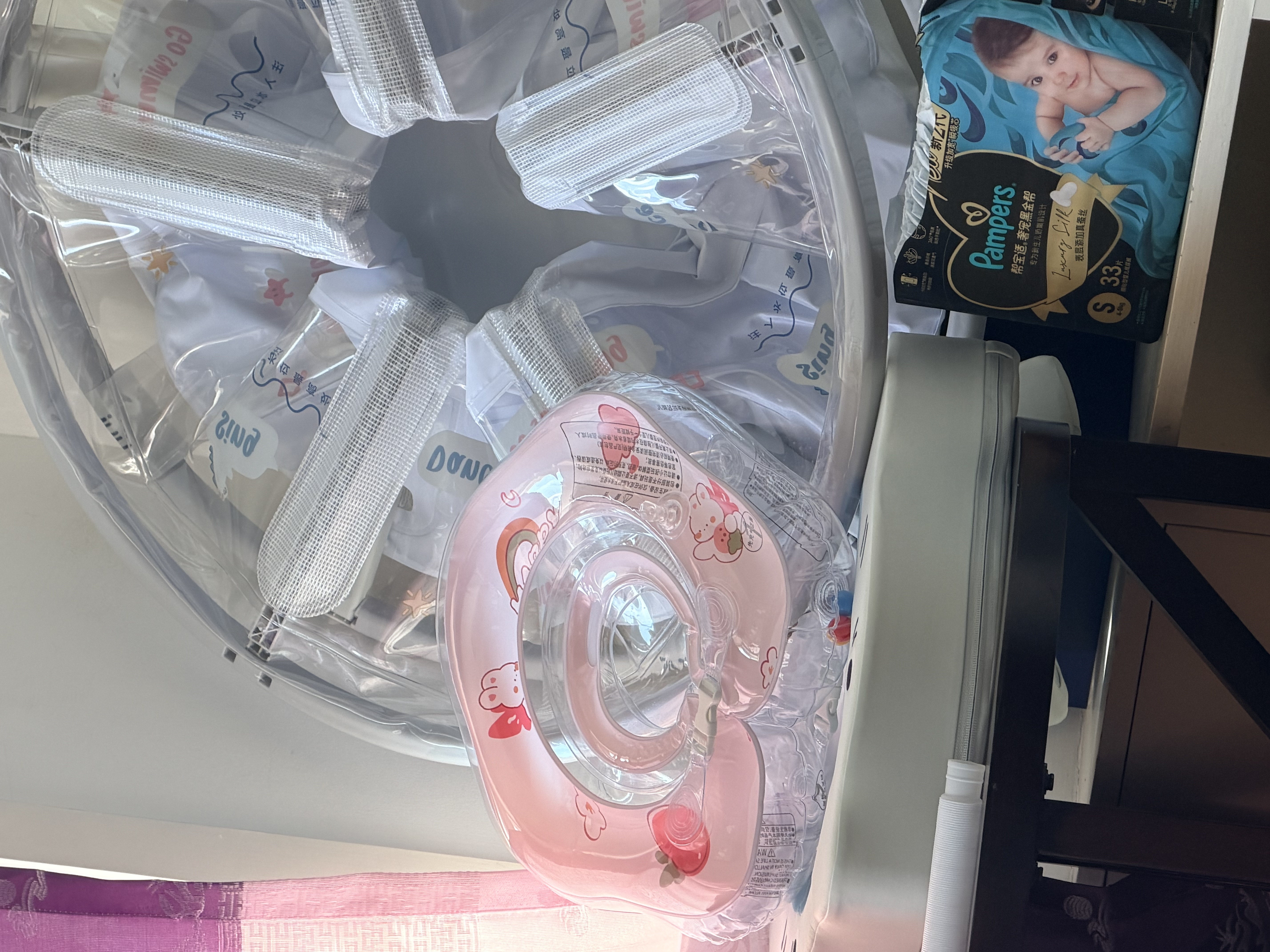 爱贝迪拉婴儿游泳圈0-3到6个月以上宝宝专用新生儿幼儿小月龄脖圈洗澡家用 实拍图