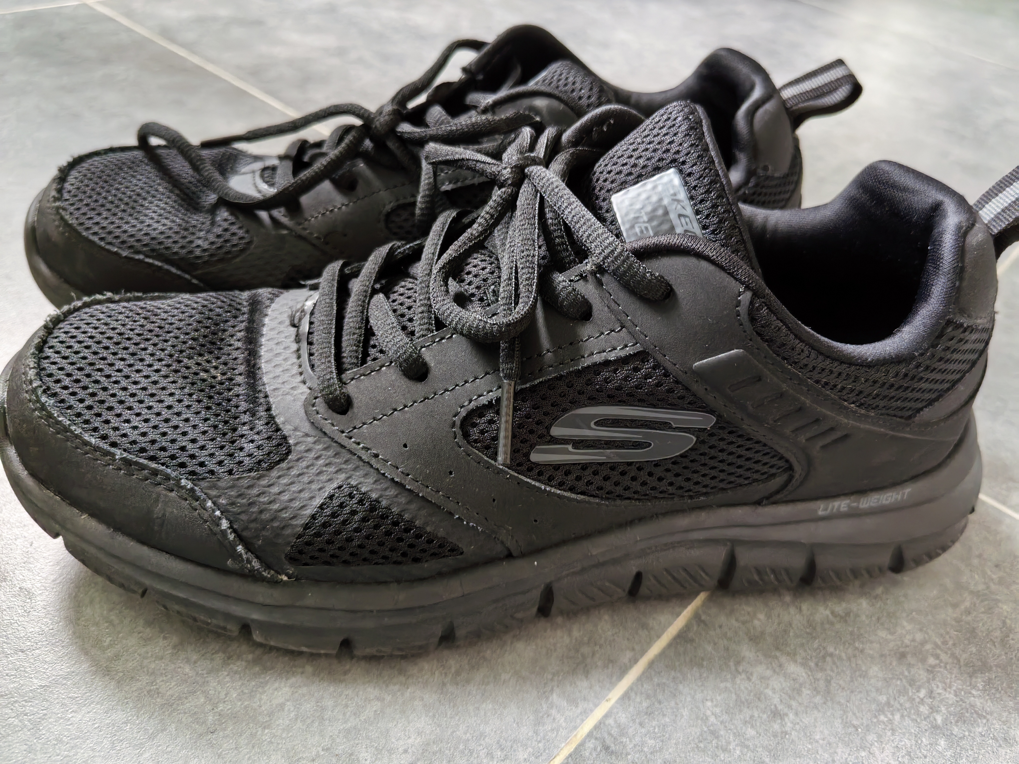 斯凯奇（Skechers）运动鞋男士夏季网面透气休闲鞋户外软底轻便跑步鞋232398 实拍图