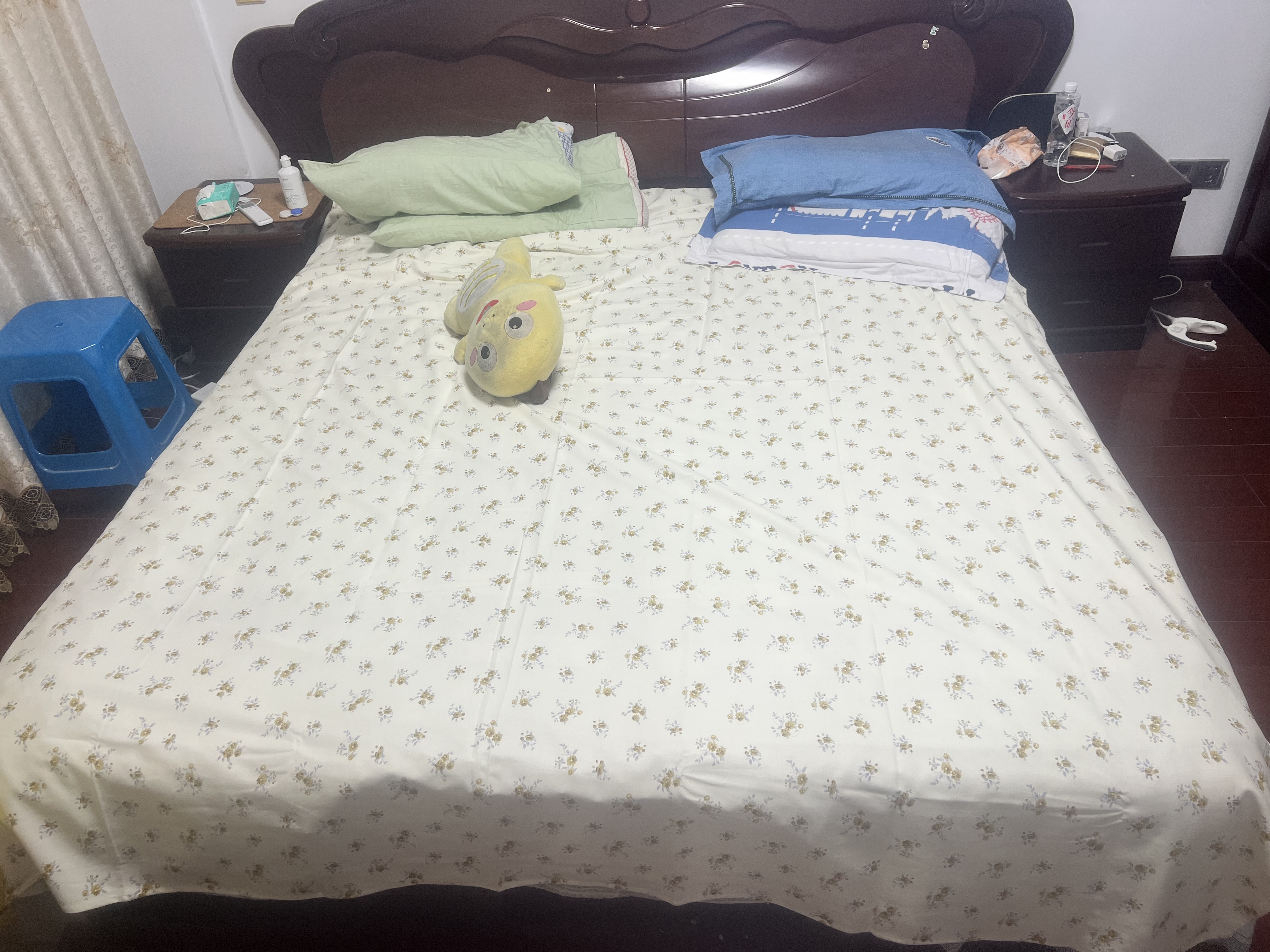 京东京造纯棉老粗布凉感床单单件 A类全棉双人被单床上用品200*230cm 花瑶 实拍图