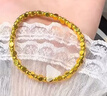 中国黄金（CHINA GOLD）小方糖黄金手链女足金转运珠手串手饰生日礼物送女朋友老婆 【今/次日达】足金方糖手串约2.2g【玫瑰礼盒】 实拍图