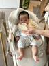 karmababy卡曼婴幼儿童宝宝餐椅可折叠便携式多功能儿童安全成长餐椅 【302手动摇椅】皎玉白+抑菌安睡垫 实拍图