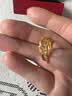 芙曼纱999金包银戒指满天星情侣对戒指环生日礼物送男女朋友老婆礼物 包黄金0.4克-满天星情侣对戒一对 开口可调节 实拍图