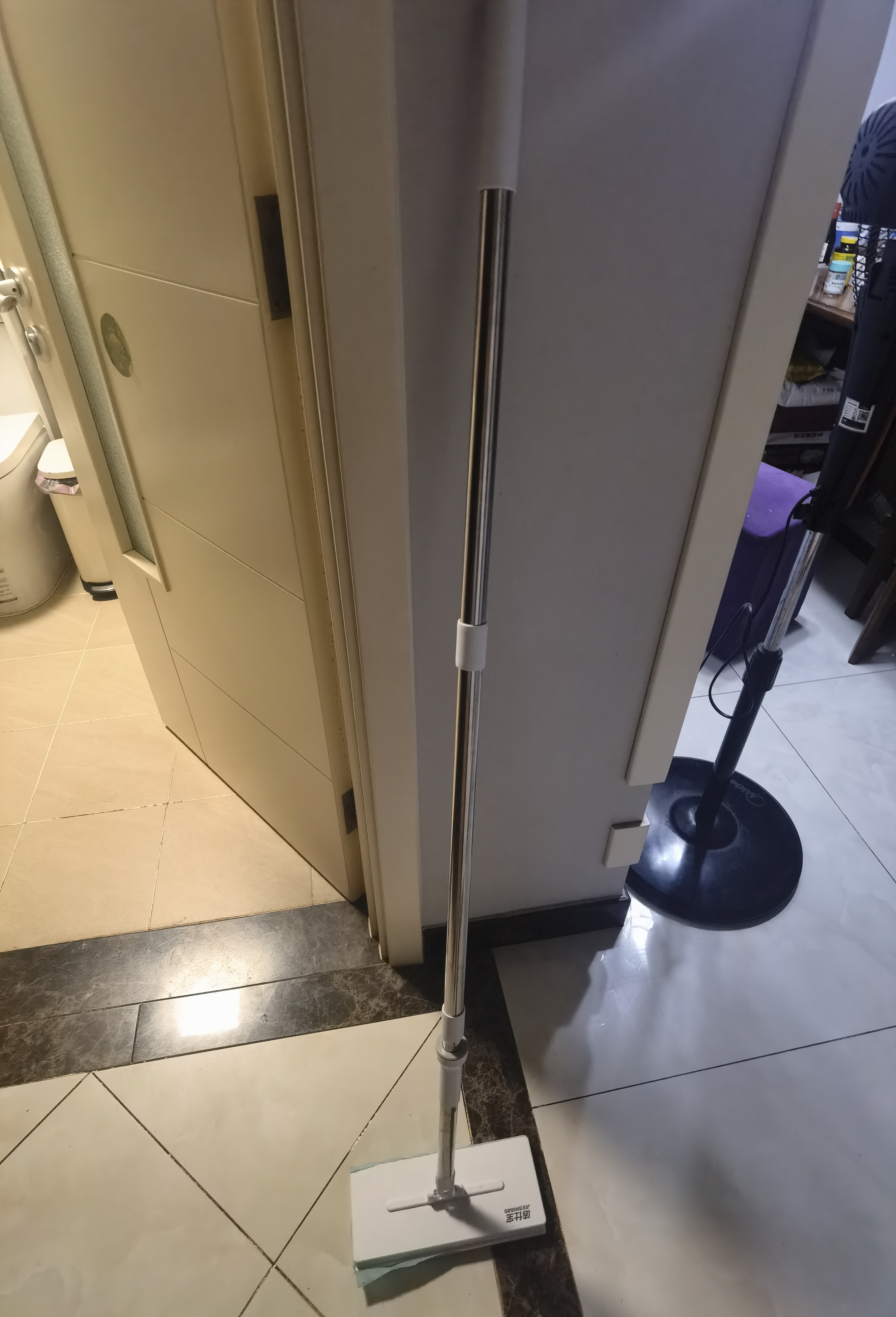 洁仕宝26cm大号自动夹布拖把洗脸巾懒人拖把新款静电除尘纸126cm加长杆 实拍图