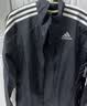 adidas简约三条纹跑步运动立领夹克外套男装秋季阿迪达斯官方 黑色/白（推荐选大一码）   L 实拍图
