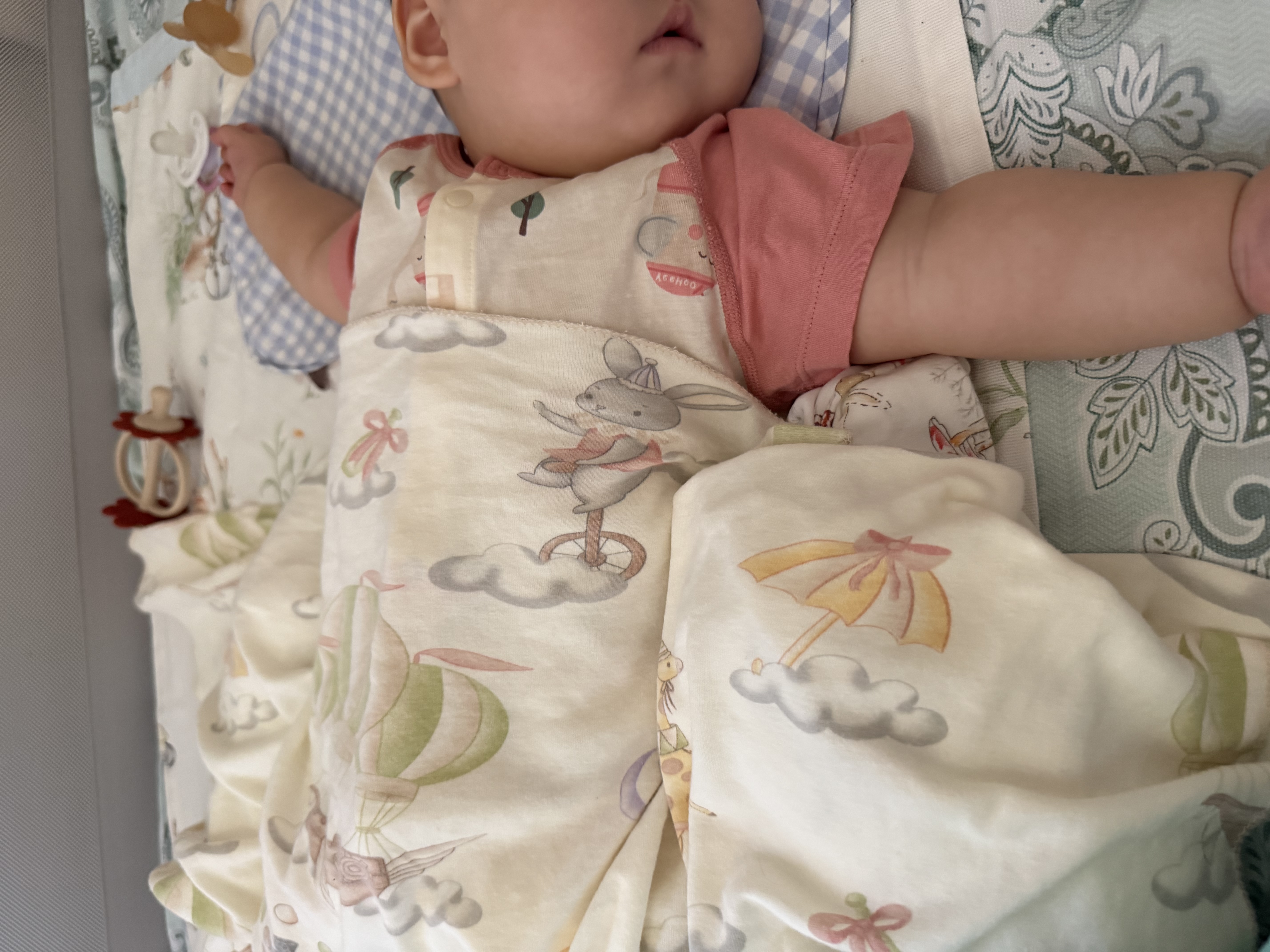 英氏（YEEHOO）【2件装】婴儿哈衣新生儿连体衣包屁衣夏季爬服纯棉宝宝短袖薄款 大象襟哈【2件装】 73cm (6-9个月-建议66-73cm 7.2-9.0kg) 实拍图