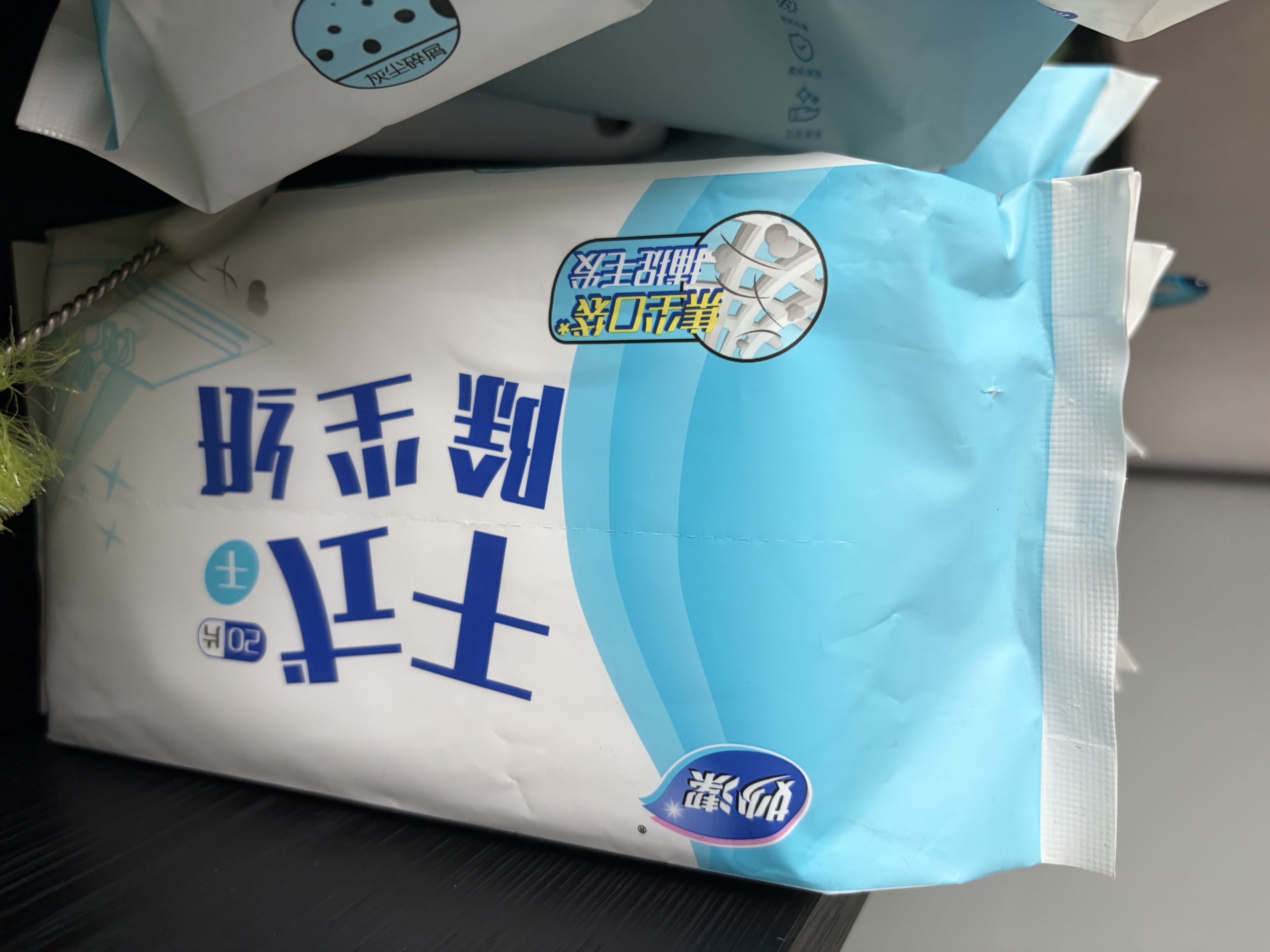妙洁平板拖把布 共20片*5干式经典除尘纸灰零迹替换装新老包装随机 实拍图
