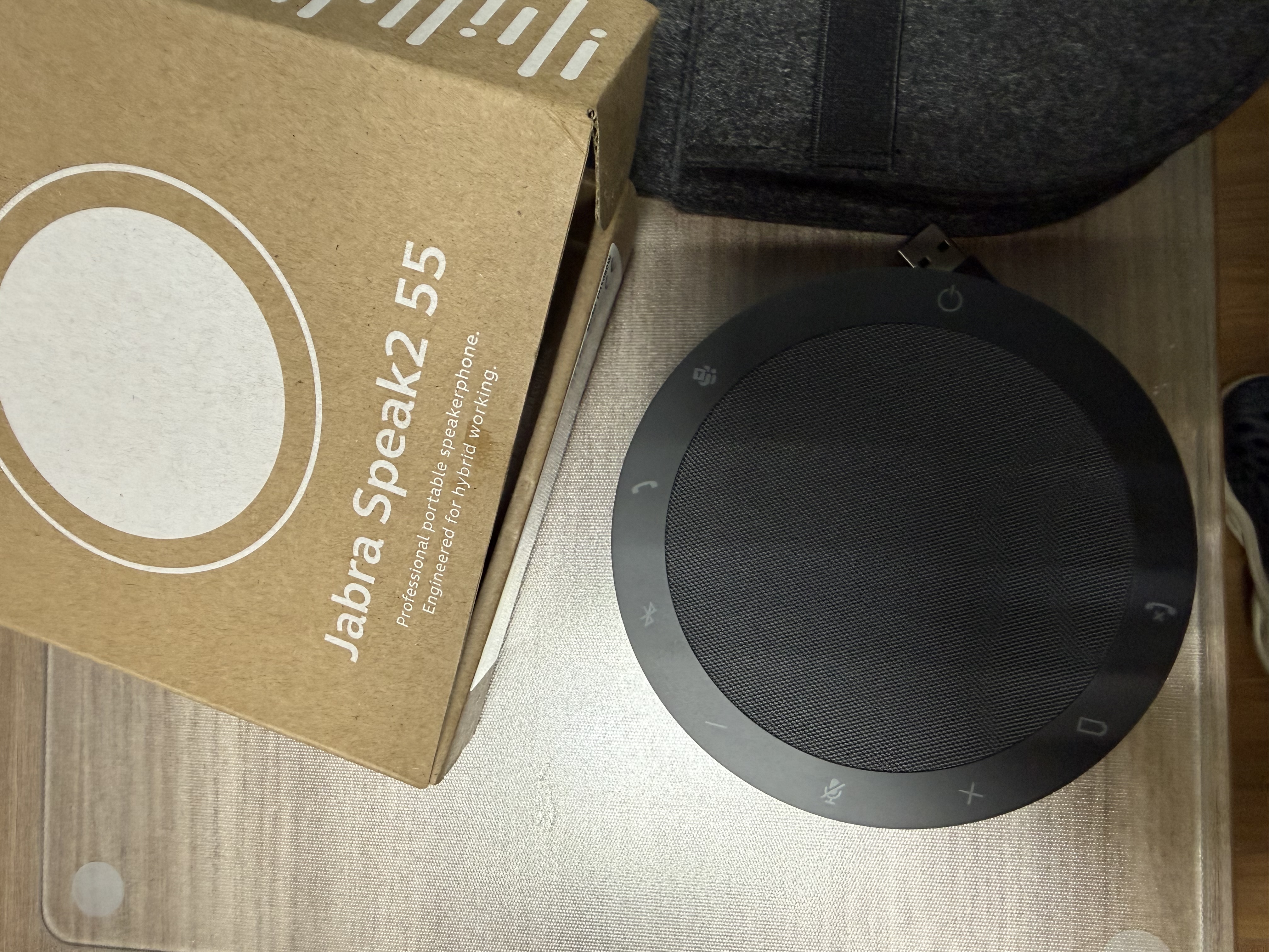 捷波朗（Jabra）视频电话会议全向麦克风扬声器降噪360度扩音拾音器箱Speak2 55 MS无线蓝牙(适小型会议) 实拍图
