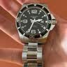 浪琴（LONGINES）瑞士手表 康卡斯潜水系列 男士钢带机械表L38414566 实拍图