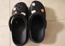 名创优品（MINISO）洞洞鞋男女款EVA夏外穿沙滩凉鞋防滑踩屎感包头情侣 黑色+海星 实拍图