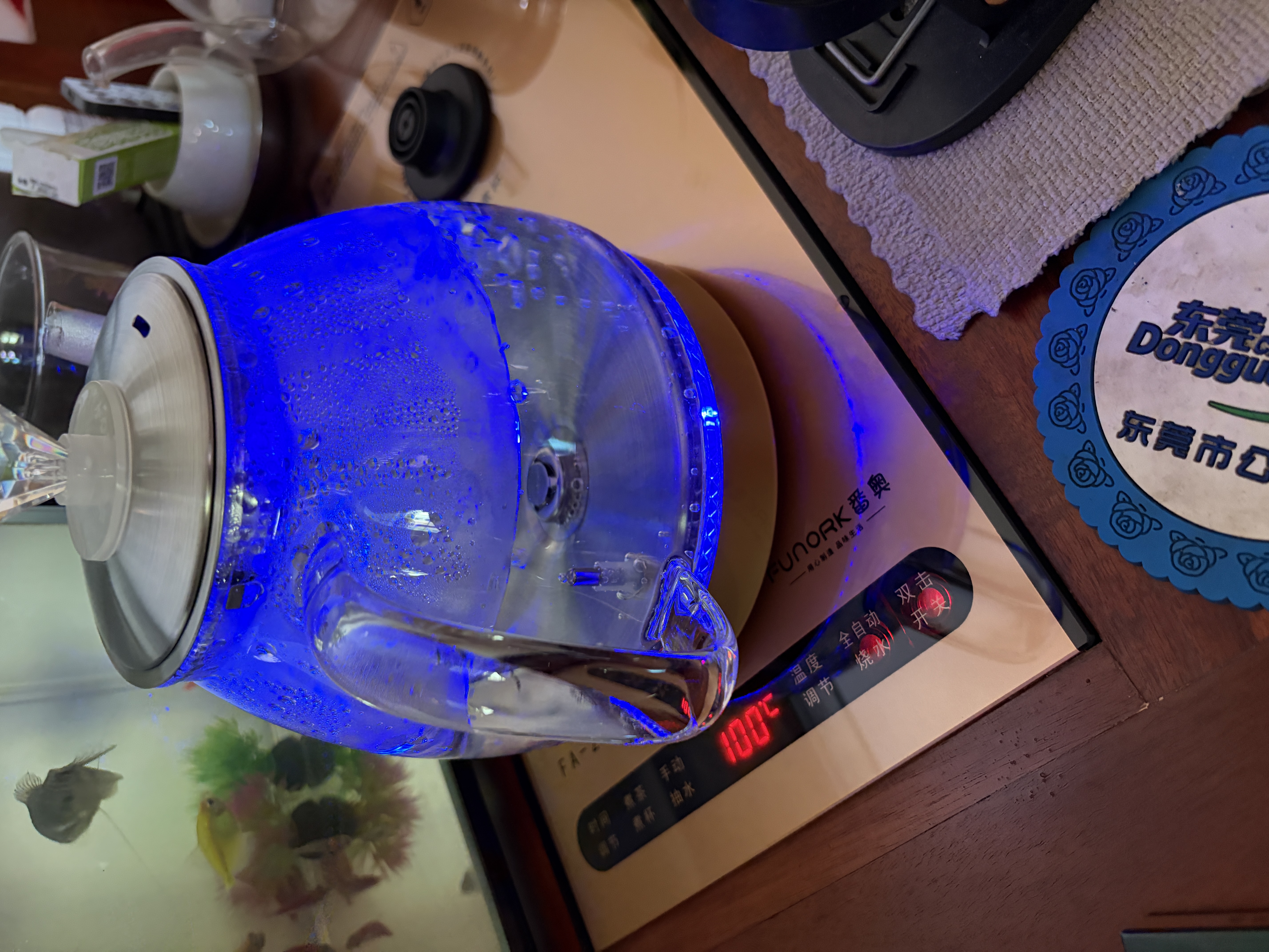 FUNORK全自动底部上水电热水壶烧水壶煮泡茶家用茶台一体机茶桌茶几嵌入式茶具套装 实拍图
