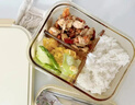 希乐扣Cilock玻璃饭盒上班族带饭 微波炉可加热餐盒便当盒大容量保鲜盒长分隔 实拍图