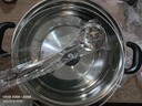 美厨（MAXCOOK）304不锈钢火锅28cm 汤锅电磁炉火锅复底带盖 送一对火锅勺MH-28 实拍图