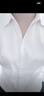 Aiyywa长袖衬衫女春秋季职业装白衬衣商务免烫加绒工作服正装4S银行面试 纯白色（V-领） 37 【98-108斤】 实拍图