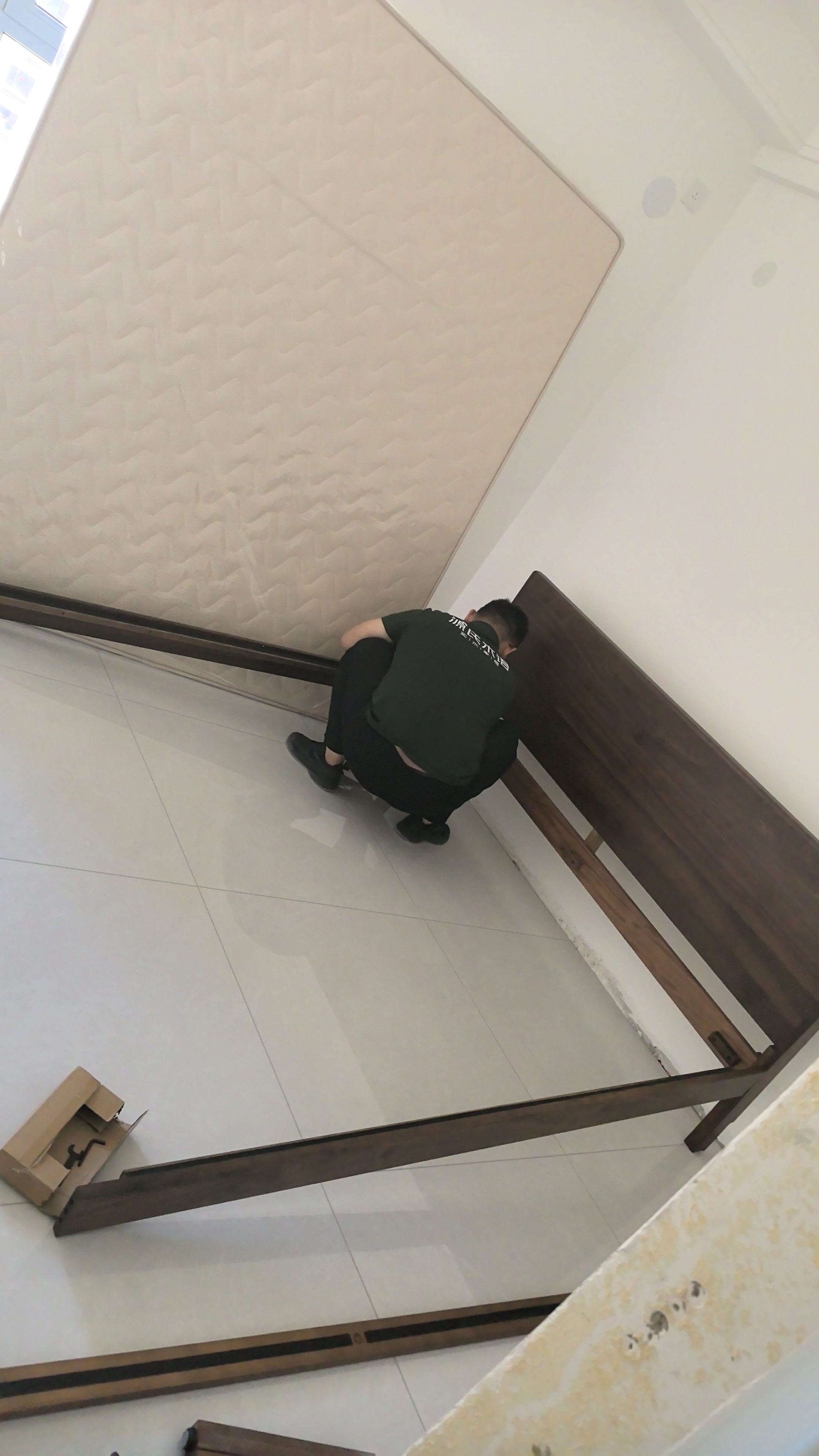 源氏木语实木床卧室双人床小户型黑胡桃木月兮大板床1.8*2.0m高铺京享家 实拍图