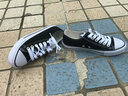 人本黑色帆布鞋女2024春季新款韩版ulzzang学生百搭ins情侣潮鞋子 黑色-（偏大，建议拍小一码） 40 实拍图