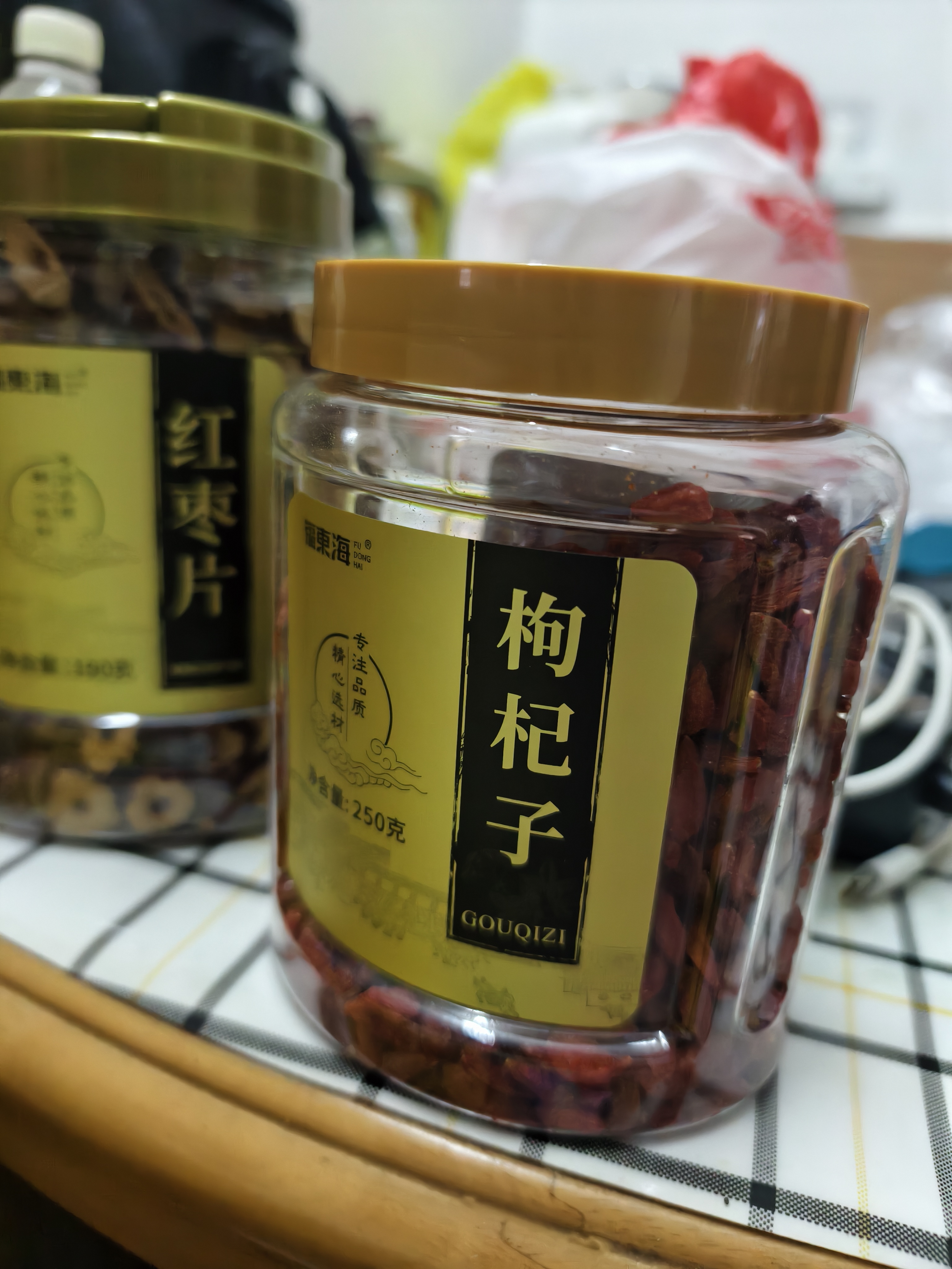 福东海 红枸杞+红枣片组合440克  煲汤原料 中宁免洗红枸杞新疆去核红枣 实拍图