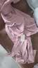 红豆居家睡衣女长袖纯棉春秋季透气翻领开衫女士睡衣家居服夕岚粉170/92A 实拍图