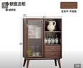 源氏木语X维莎系列实木边柜简约客厅胡桃色展示柜家用小户型沙发边柜 【1】胡桃色宽边柜(65*32*89cm) 实拍图