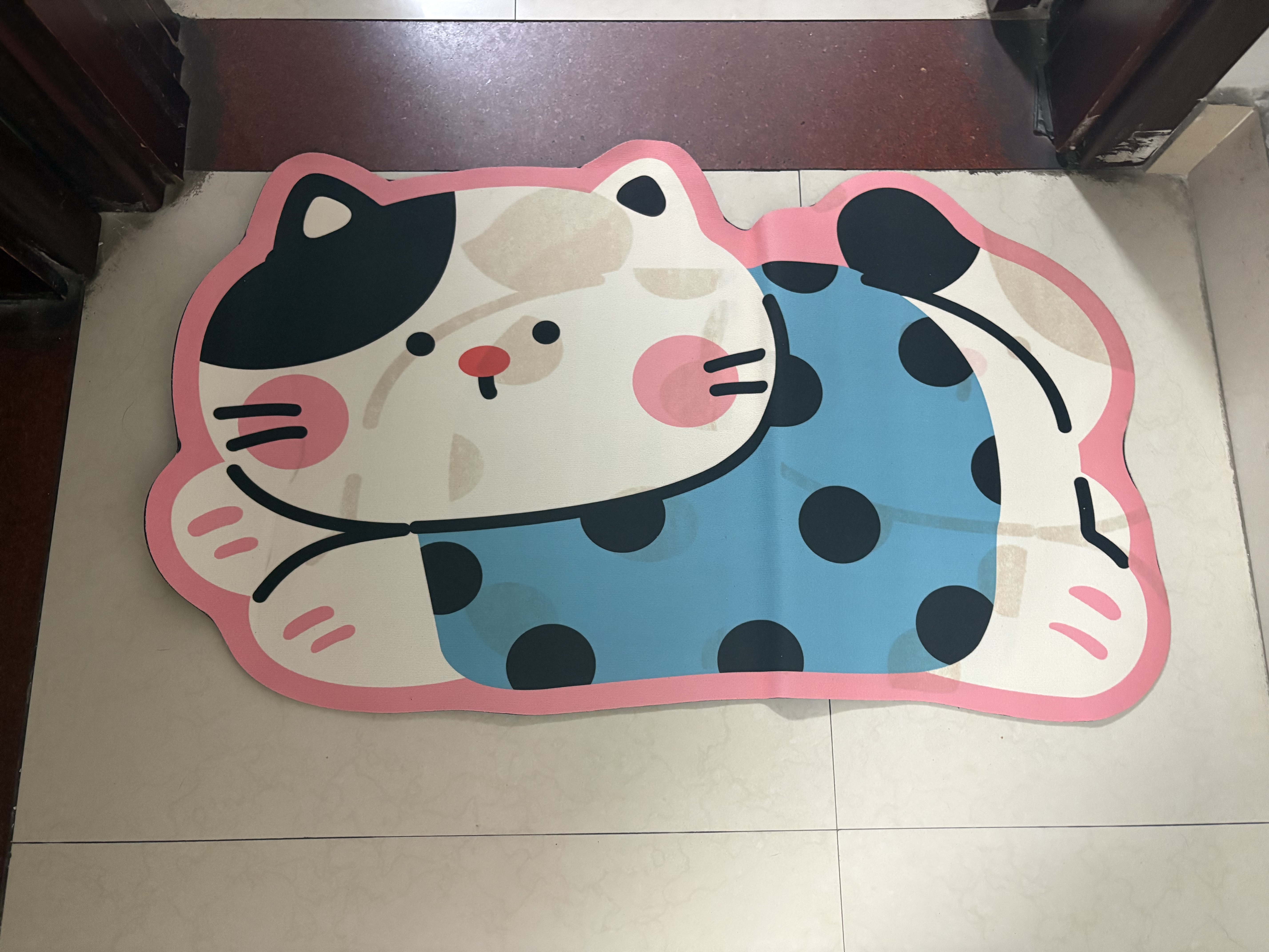 范爷家猫咪浴室地垫吸水硅藻泥脚垫浴室卫生间防滑垫卡通家用卫浴地毯 实拍图