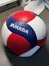 MIKASA FIVB认证专业排球 V200W-USA 聚氨酯皮革 室内比赛训练用球 红色/白色/蓝色 Official 实拍图