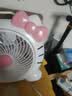 电风扇家用桌面风扇小风扇卡通台扇桌面循环扇转页扇节能制冷学生宿舍办公室卧室客厅柔风 KITTY猫 基础款 实拍图