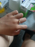 【限时福利】碧玺串珠松紧可调节戒指铜钱碎银子小珠子食指戒指环 彩色 5克 铜钱碧玺戒指 实拍图