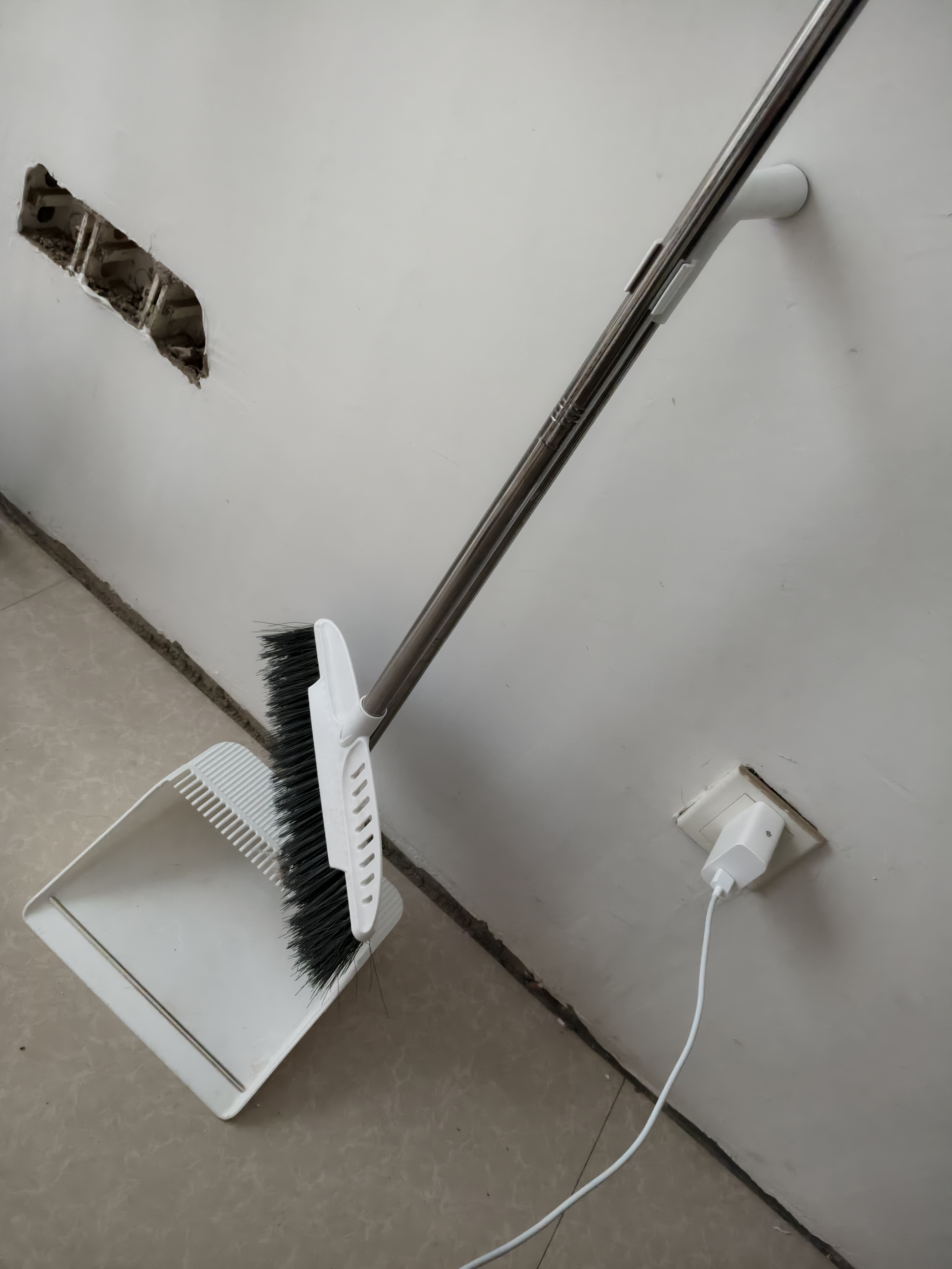铂硕扫把拖把三件套家用套装折叠旋转扫地笤帚簸箕套装免手洗扫地神器 加厚三件套【套扫+36cm平板拖把*送2拖布】 实拍图