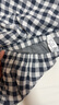 MUJI[自营限定款]男士无侧缝 双层纱织睡衣 纯棉家居服 藏青色格纹 XL 实拍图