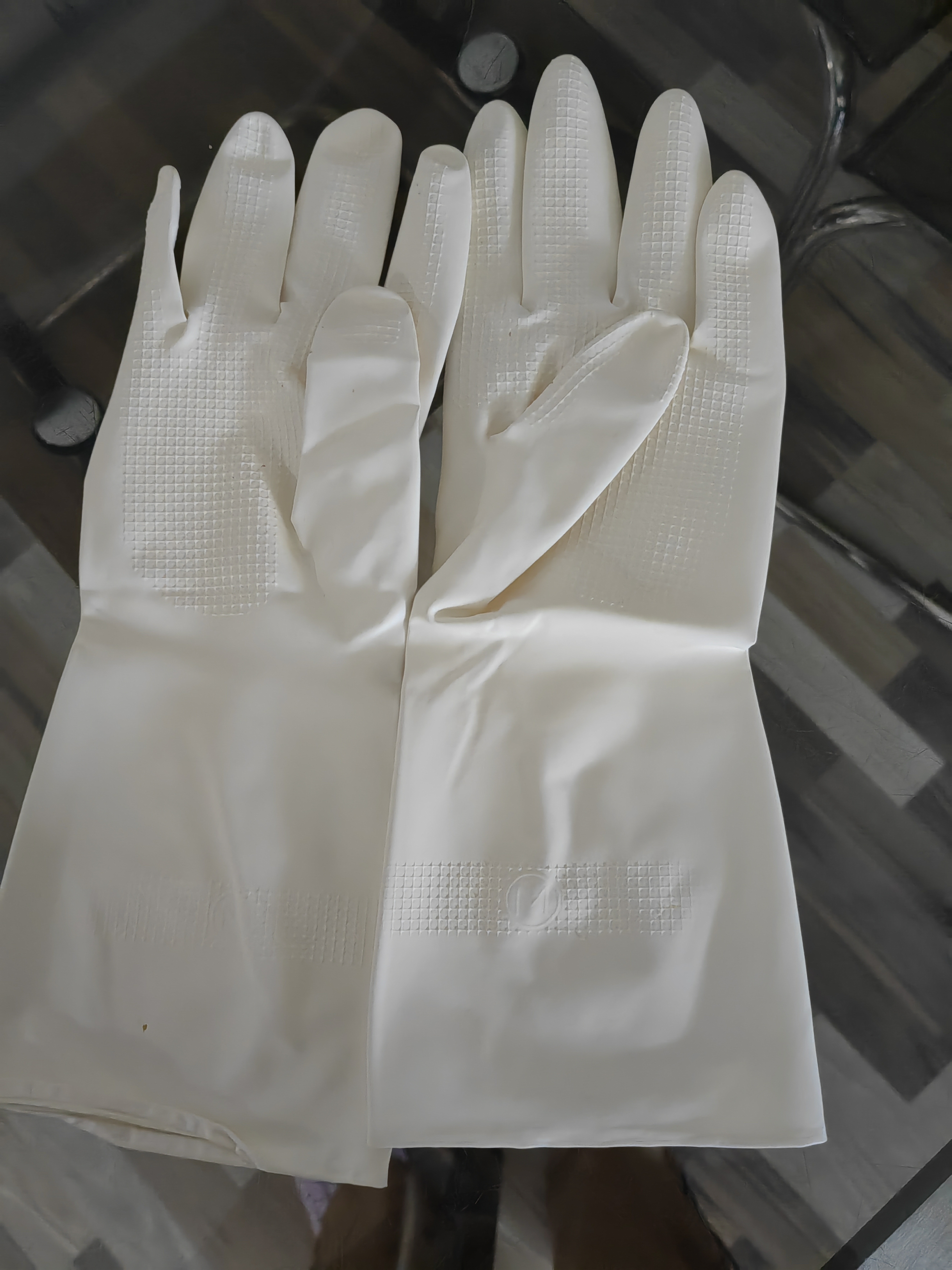 家用浴室防水保暖手套女耐用洗衣服家用家用橡胶 家务渐变手套【1双】颜色随机 实拍图