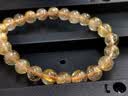 石玥珠宝精品7-8mm天然金发晶手串本命年转运珠手链男女士款 水晶玛瑙 实拍图