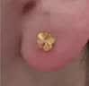 周六福幸运四叶草999黄金耳钉女生日礼物计价A0912975 一对 约0.91g 实拍图