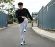 里奇.乔丹   RICKY JORDAN男鞋旋转纽扣网透气运动鞋男童春秋季2026青少年初中生减震跑步鞋 浅蓝+网面透气 43  内长265 实拍图